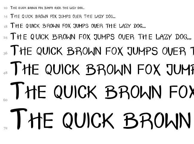 Crash Test font waterfall